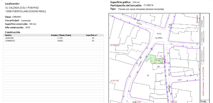 Local en venta en el centro de Puertollano